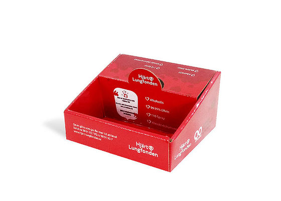 Mini Retail Tabletop Cardboard Display Stands Boxes With Heart Lung Foundation